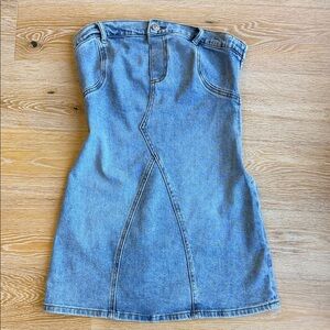Steve Madden strapless denim mini dress